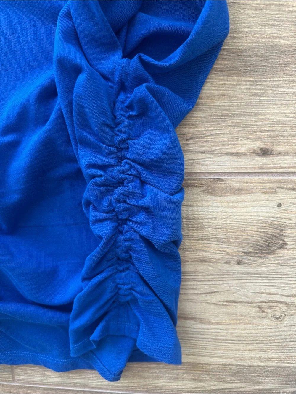 NEW LOFT Cobalt Blue Sleeveless Side-Ruched Tank XSP